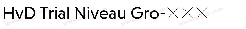 HvD Trial Niveau Gro字体转换